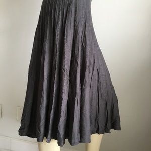Lapis Gray knit midi skirt with stretchy waistband